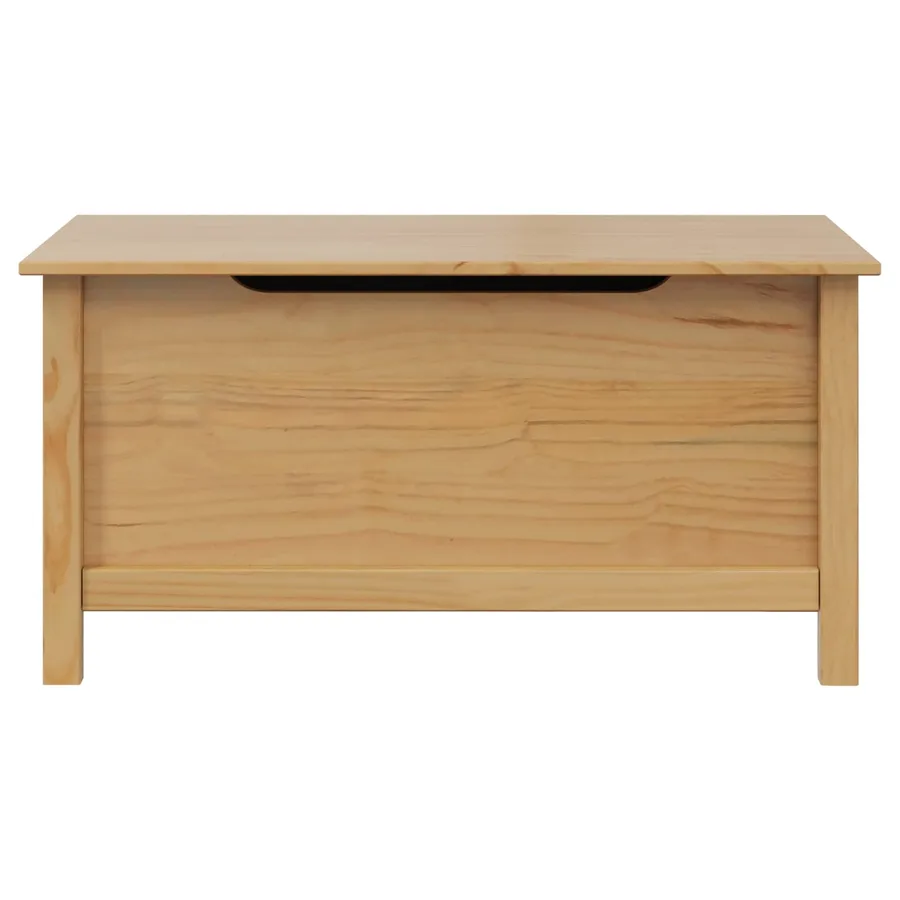 Boîte de rangement HILL Marron miel 90 x 40 x 45 cm Pin massif - 5