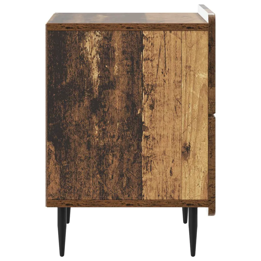 Cabinet de chevet avec tiroir Bois ancien 43 x 34,5 x 49,5 cm - 6