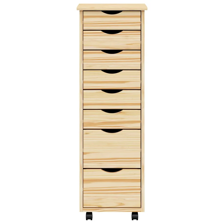 Cabinet Roulant avec Tiroirs avec roue MOSS Vernis transparent - 5