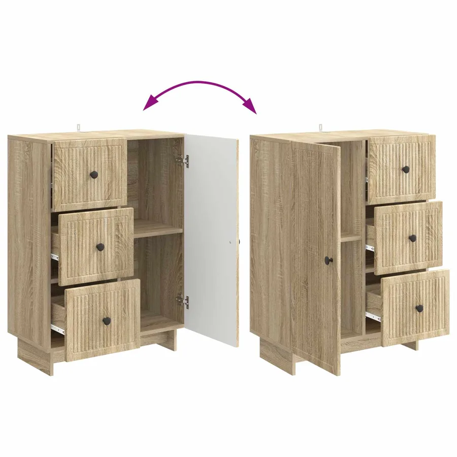 Buffet Chêne Sonoma 66 x 34,5 x 90 cm Bois d'ingénierie - 8