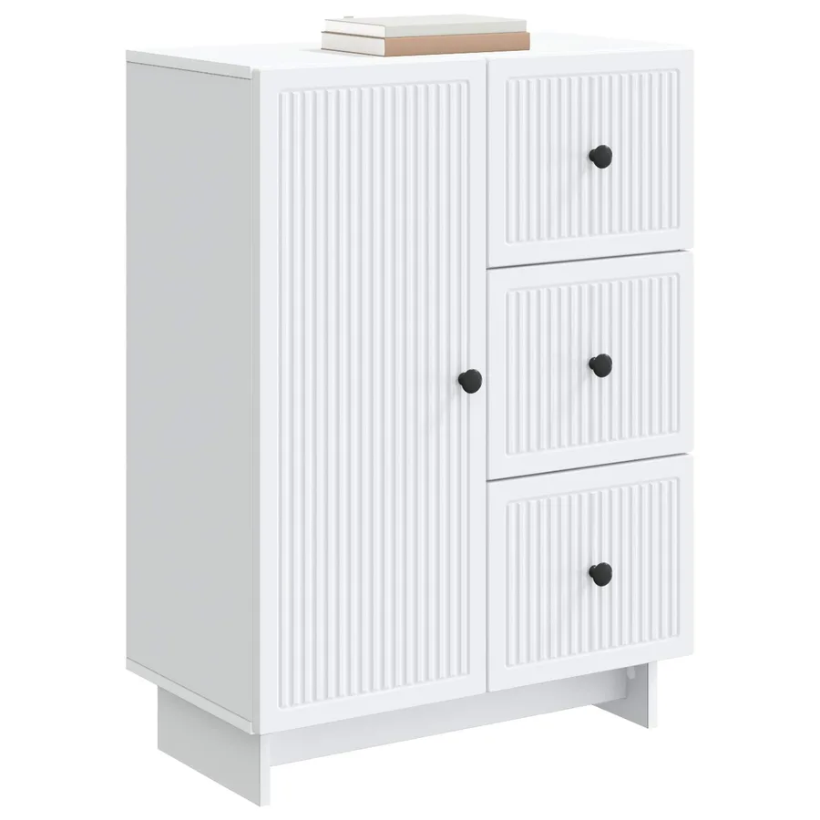 Buffet Blanc 66 x 34,5 x 90 cm Bois d'ingénierie - 3