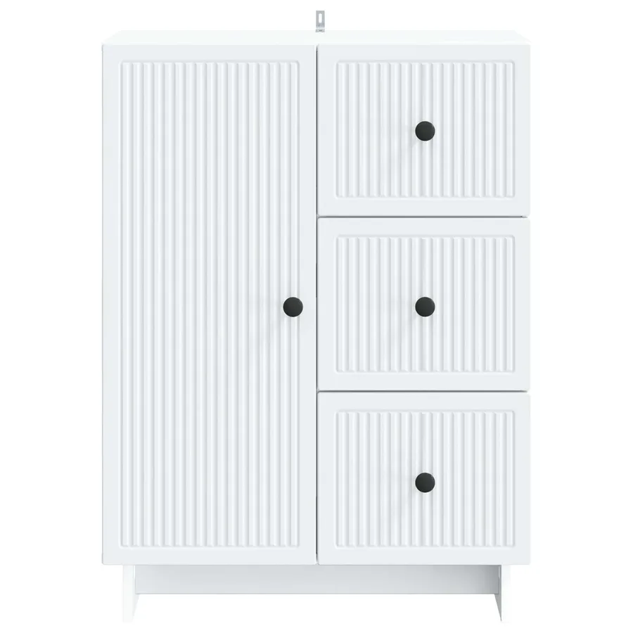 Buffet Blanc 66 x 34,5 x 90 cm Bois d'ingénierie - 6