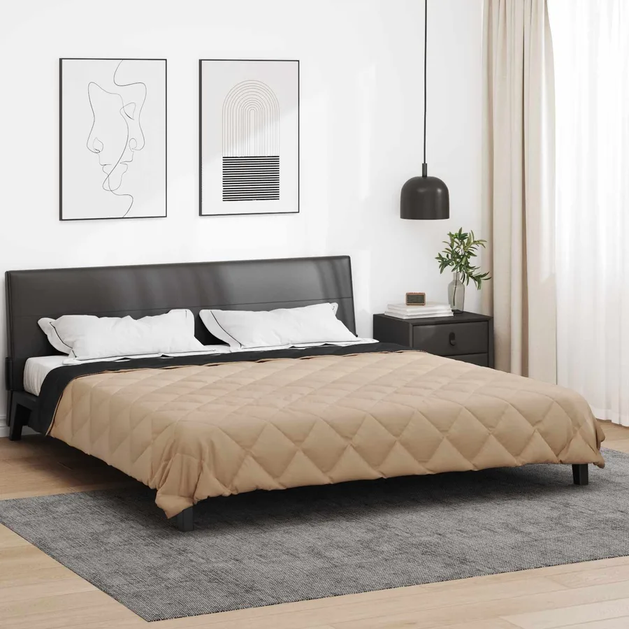 Duvet complet toute l'année Noir et Taupe 220 x 260 cm - 4