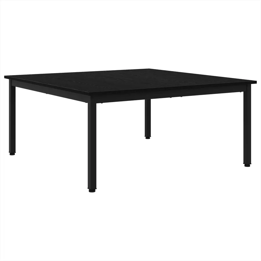 Table basse Chêne noir 100 x 100 x 45 cm Bois d'ingénierie - 2