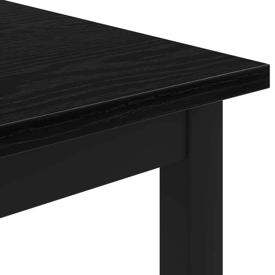 Table basse Chêne noir 100 x 100 x 45 cm Bois d'ingénierie - 7