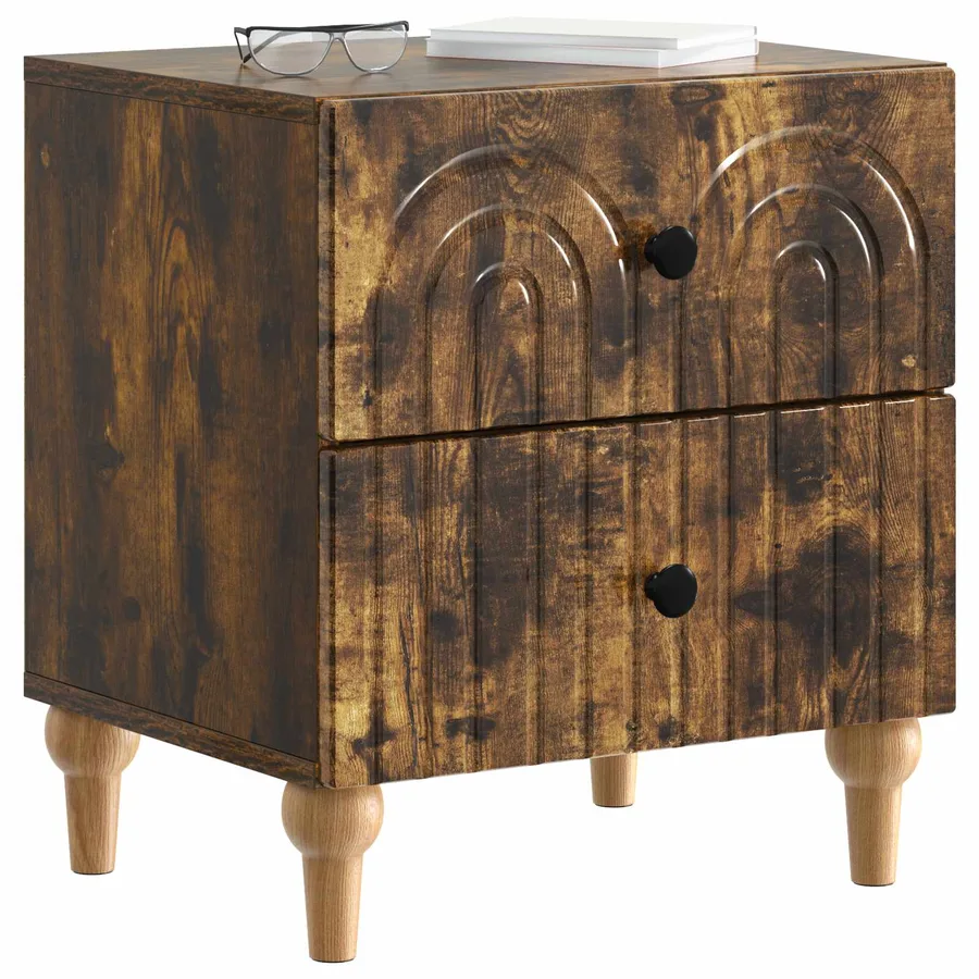 Cabinet de chevet 2 pcs Chêne fumé 43 x 34,5 x 48 cm - 3