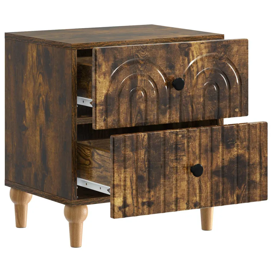 Cabinet de chevet 2 pcs Chêne fumé 43 x 34,5 x 48 cm - 6