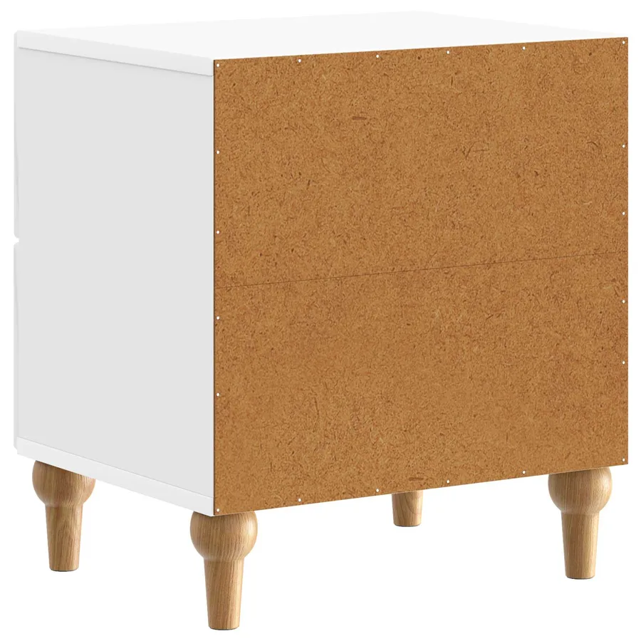 Cabinet de chevet 2 pcs Blanc brillant 43 x 34,5 x 48 cm - 9