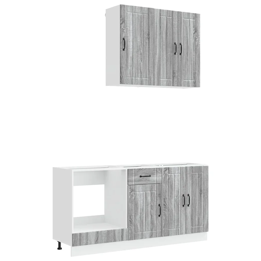 Unité de cuisine LUCCA 5 pcs Sonoma gris Bois d'ingénierie - 2
