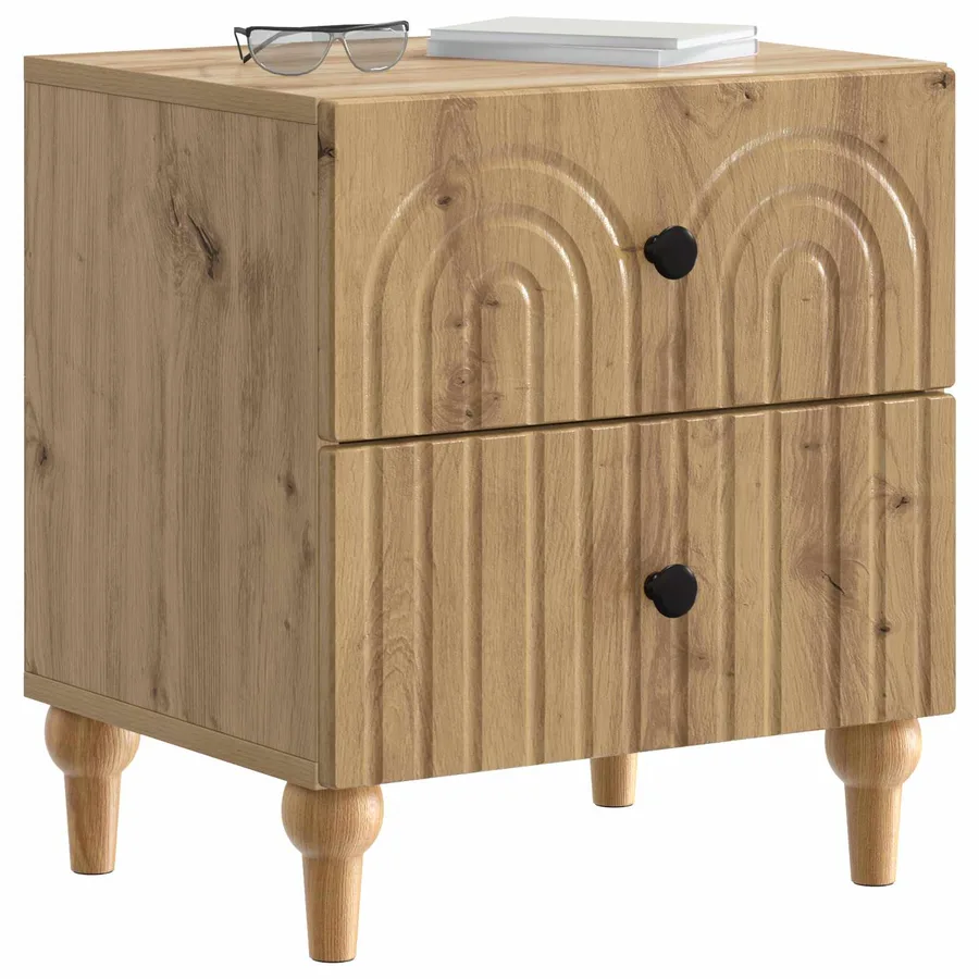 Cabinet de chevet Chêne artisanal 43 x 34,5 x 48 cm - 3