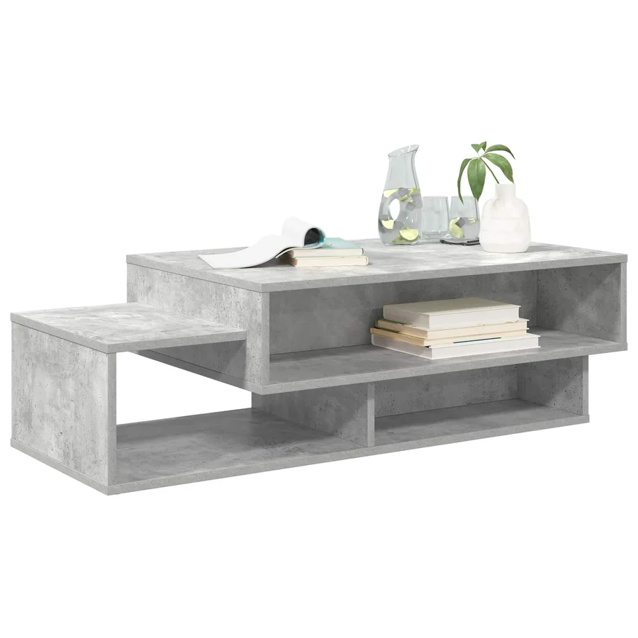 Table basse Gris béton 105 x 50 x 32,5 cm Bois d'ingénierie - 3