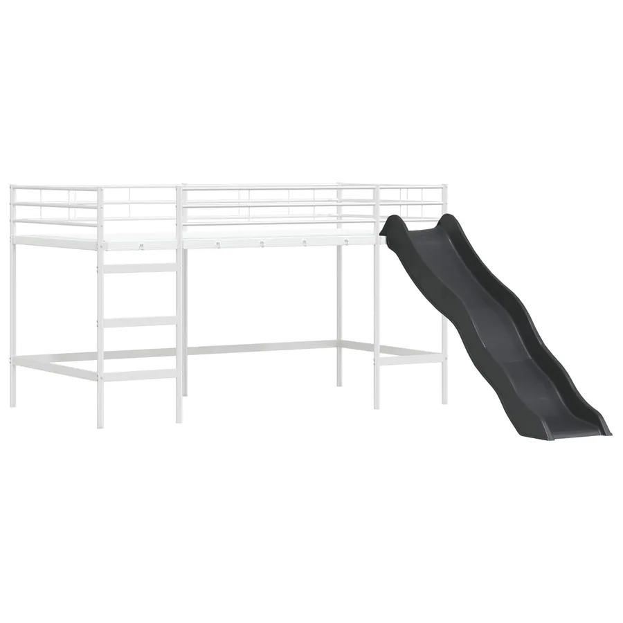 Lit mezzanine pour enfants Uni Blanc et rose 90 x 200 cm métal - 5