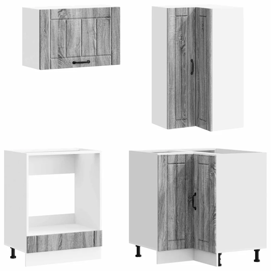 Unité de cuisine LUCCA 8 pcs Sonoma gris Bois d'ingénierie - 4