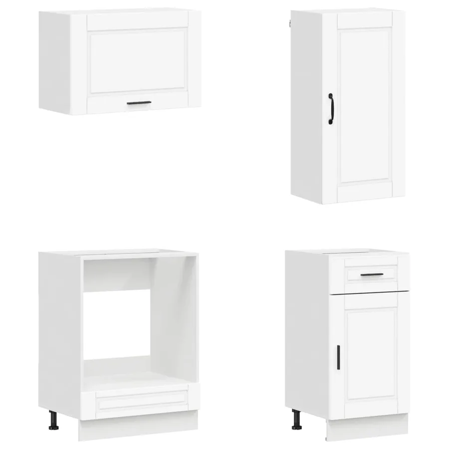 Unité de cuisine PORTO 8 pcs Blanc Bois d'ingénierie - 4