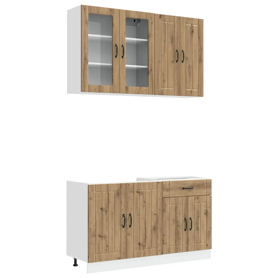 Unité de cuisine LUCCA 4 pcs Chêne artisanal Bois d'ingénierie - 2
