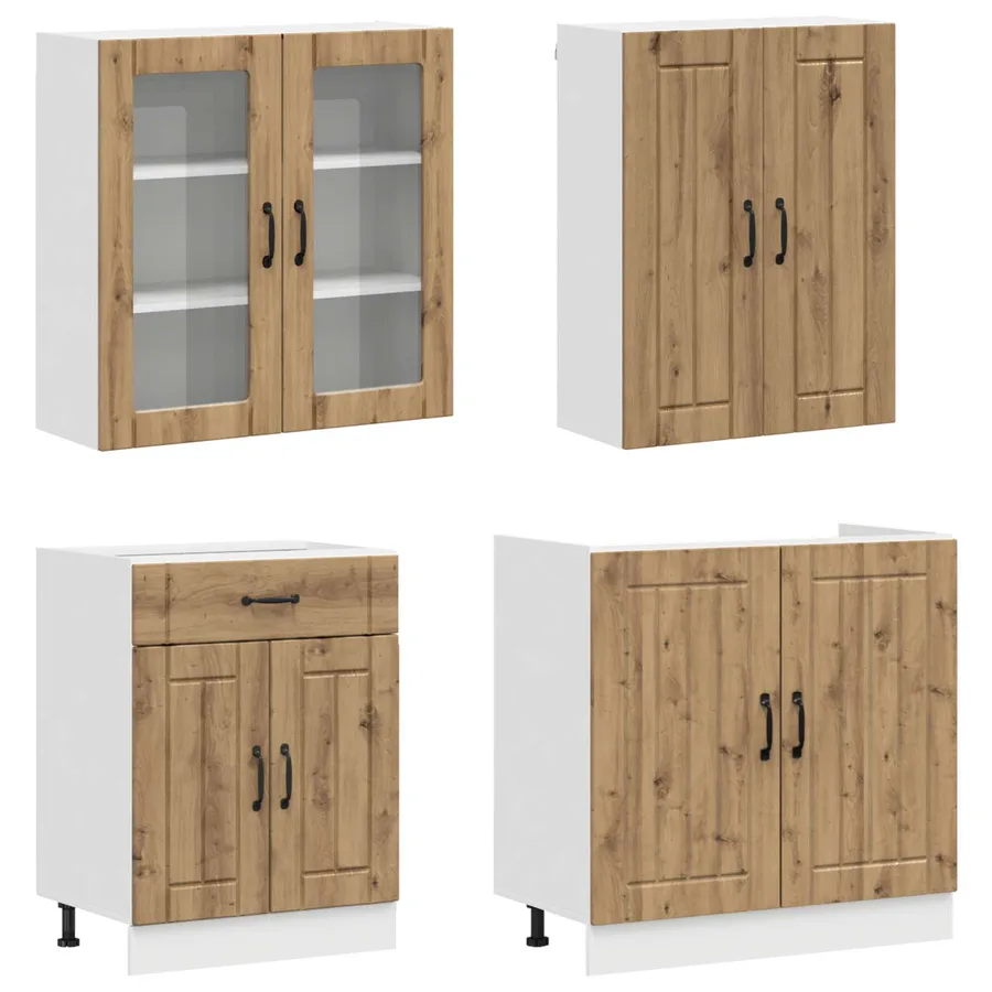 Unité de cuisine LUCCA 4 pcs Chêne artisanal Bois d'ingénierie - 3