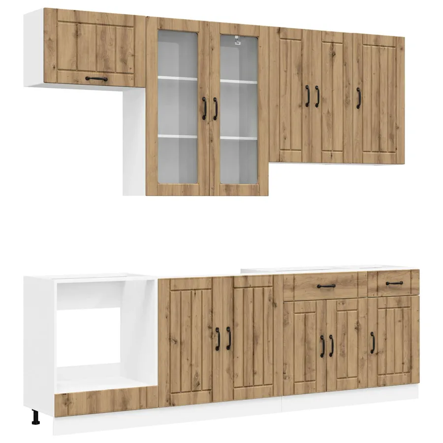 Unité de cuisine LUCCA 8 pcs Chêne artisanal Bois d'ingénierie - 2