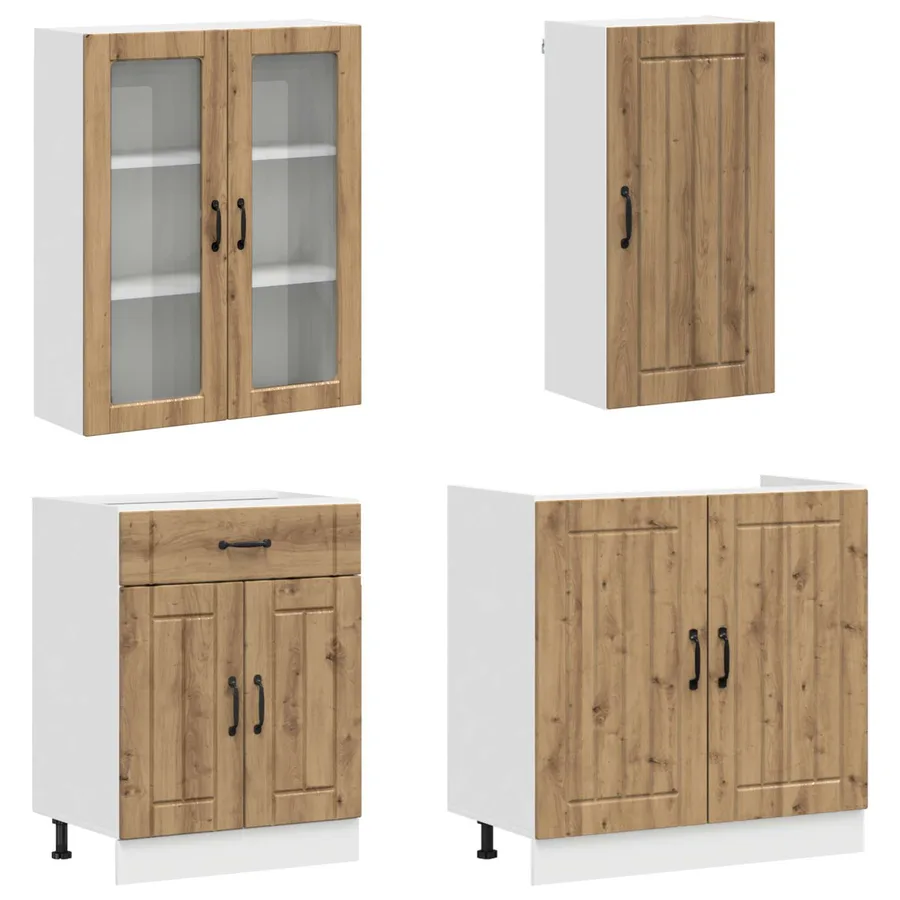 Unité de cuisine LUCCA 8 pcs Chêne artisanal Bois d'ingénierie - 3