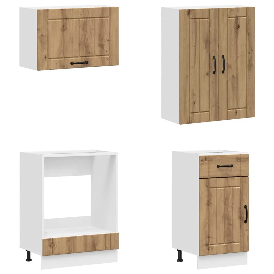 Unité de cuisine LUCCA 8 pcs Chêne artisanal Bois d'ingénierie - 4
