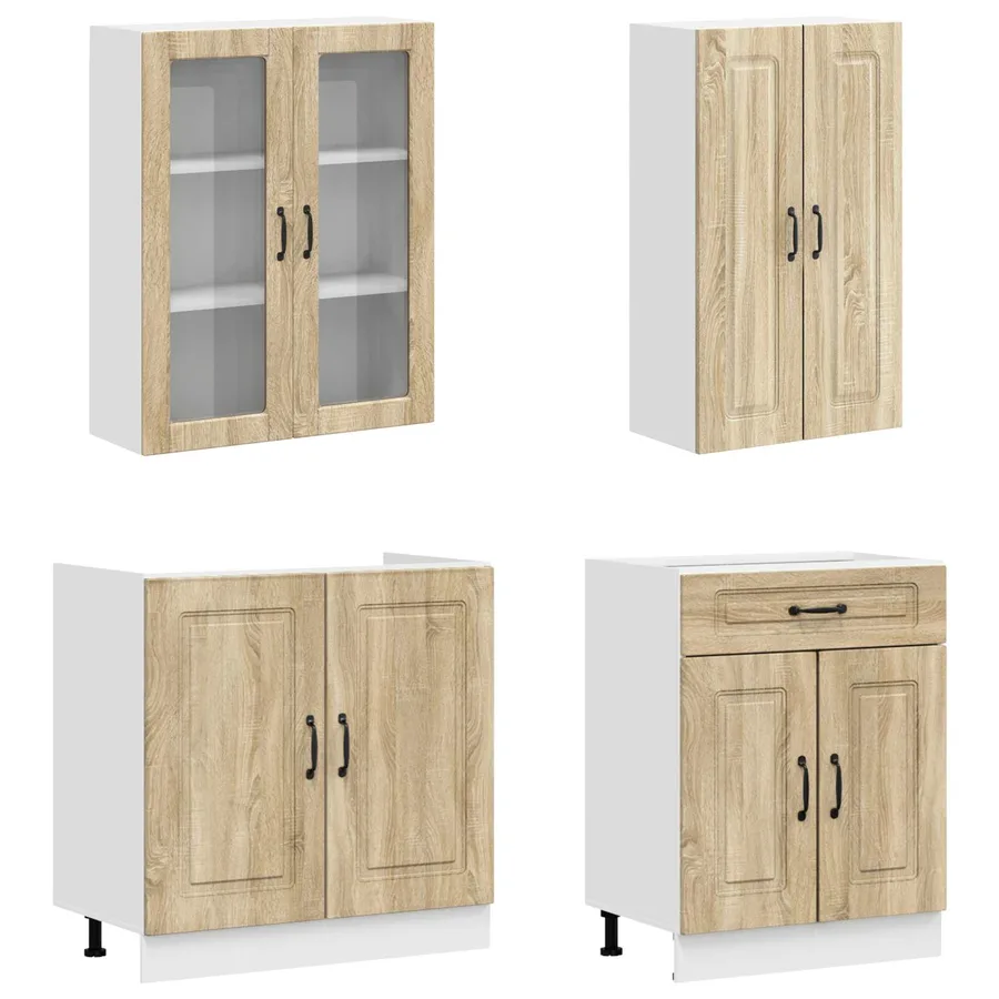 Unité de cuisine KALMAR 4 pcs Chêne Sonoma Bois d'ingénierie - 3