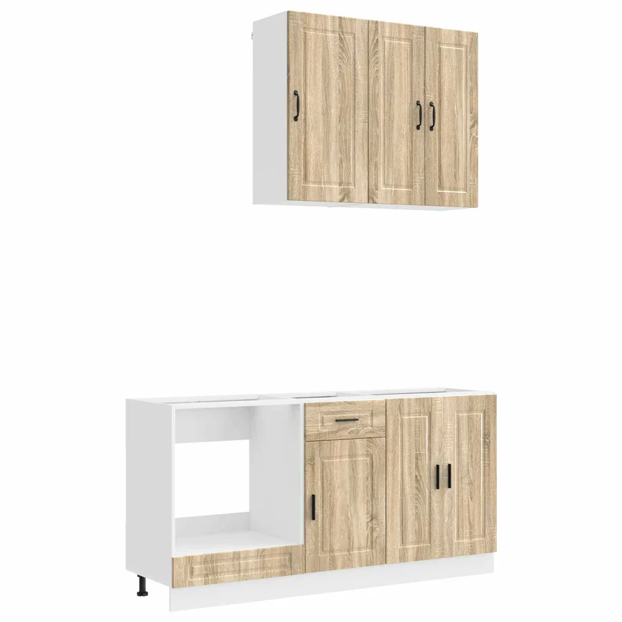 Unité de cuisine PORTO 5 pcs Chêne Sonoma Bois d'ingénierie - 2