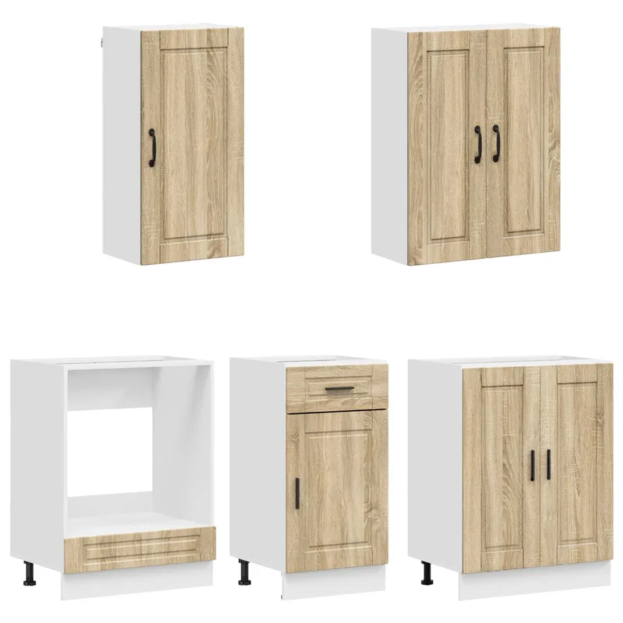 Unité de cuisine PORTO 5 pcs Chêne Sonoma Bois d'ingénierie - 3