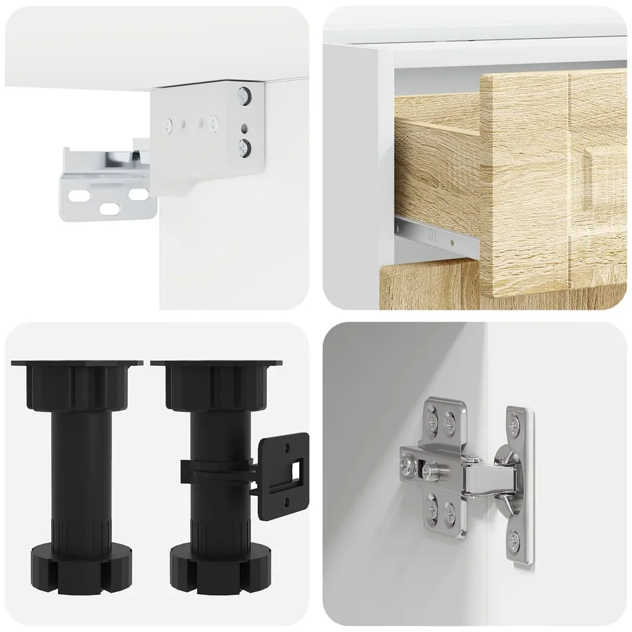 Unité de cuisine PORTO 5 pcs Chêne Sonoma Bois d'ingénierie - 4