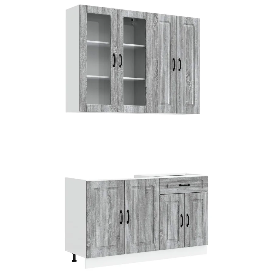 Unité de cuisine KALMAR 4 pcs Sonoma gris Bois d'ingénierie - 2
