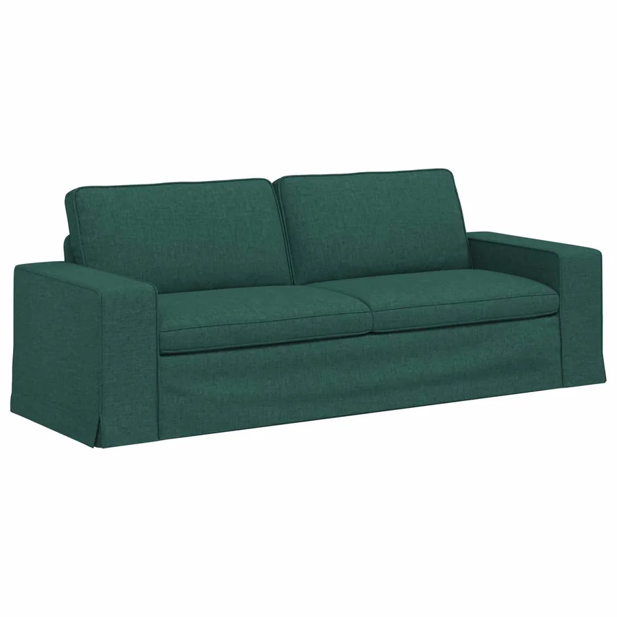 Ensemble de Canapés 2 pcs Vert foncé 222 x 80 x 82 cm tissu - 5