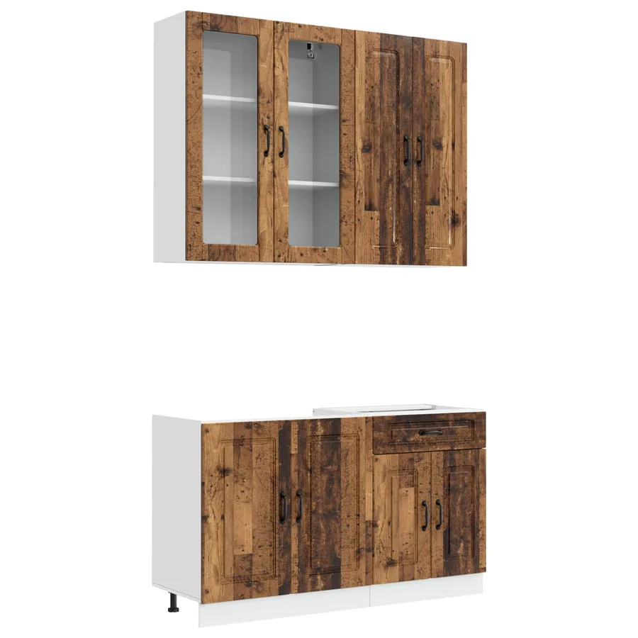Unité de cuisine KALMAR 4 pcs Bois ancien Bois d'ingénierie - 2