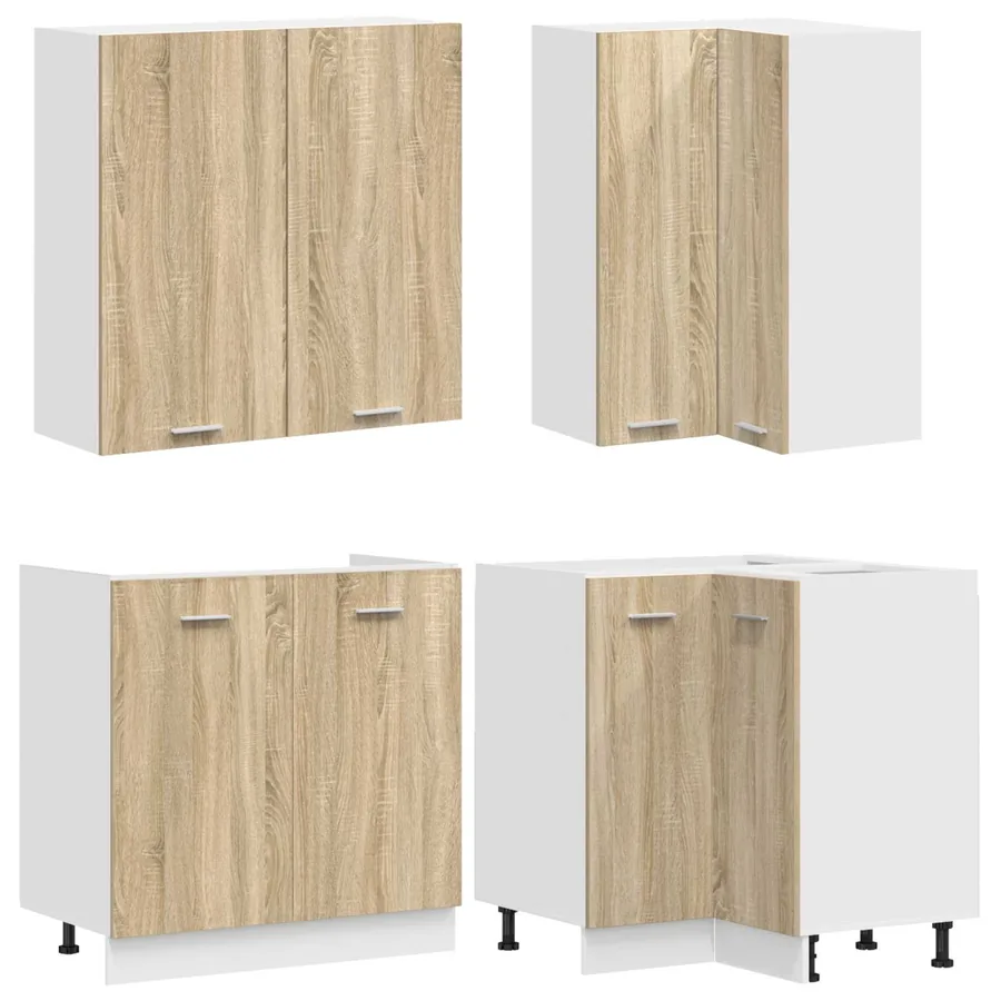 Unité de cuisine LYON 8 pcs Chêne Sonoma Bois d'ingénierie - 3
