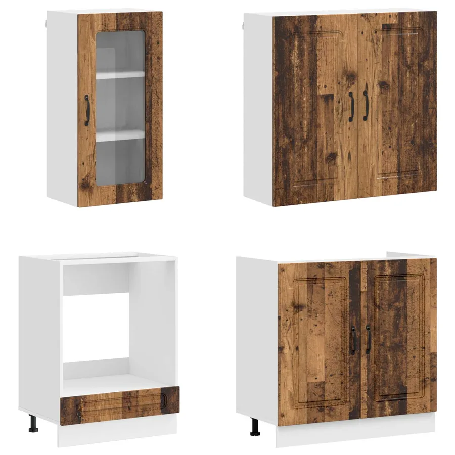 Unité de cuisine KALMAR 8 pcs Bois ancien Bois d'ingénierie - 3