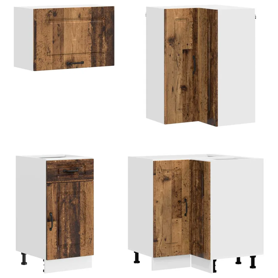 Unité de cuisine KALMAR 8 pcs Bois ancien Bois d'ingénierie - 4