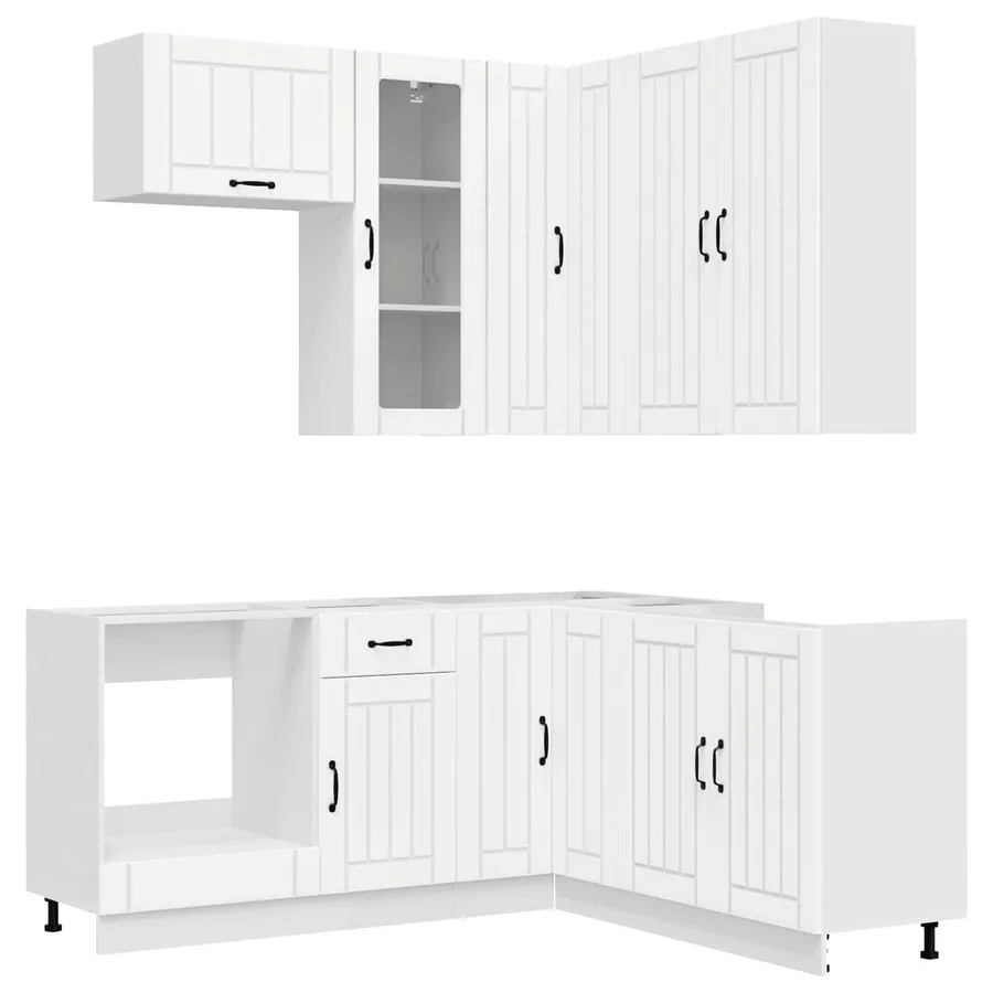 Unité de cuisine LUCCA 8 pcs Blanc Bois d'ingénierie - 2