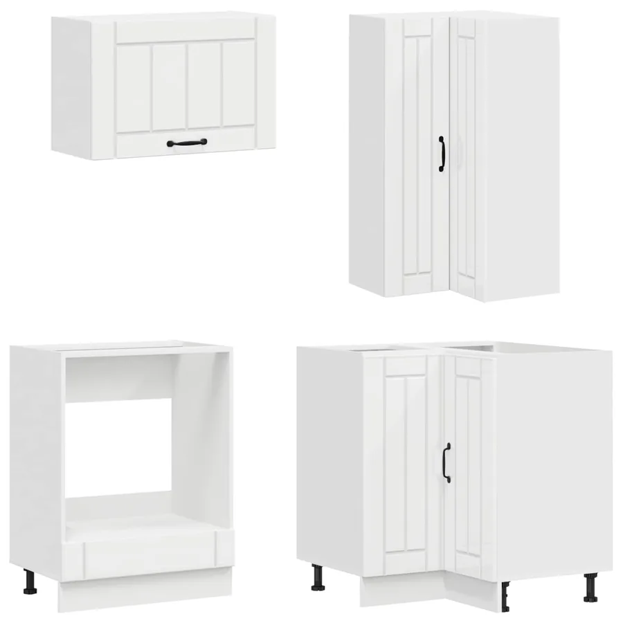 Unité de cuisine LUCCA 8 pcs Blanc brillant Bois d'ingénierie - 4