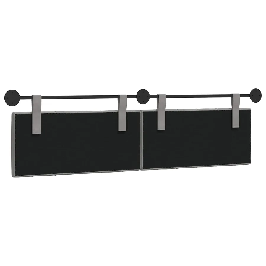 Tête de lit suspendue Avec lumière LED Gris clair Velours - 7
