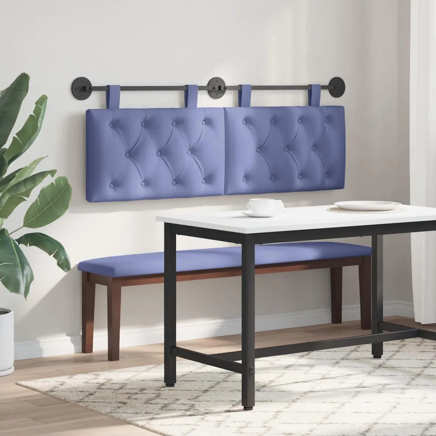 Tête de lit suspendue Bleu denim Tissu - 4