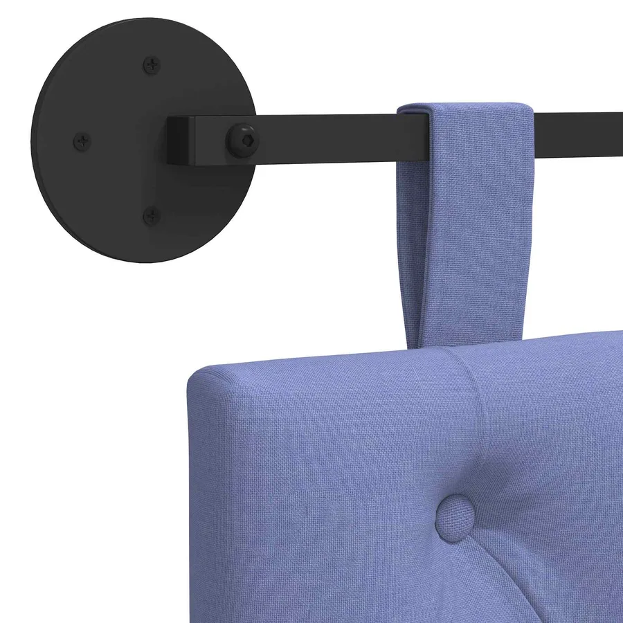Tête de lit suspendue Bleu denim Tissu - 9