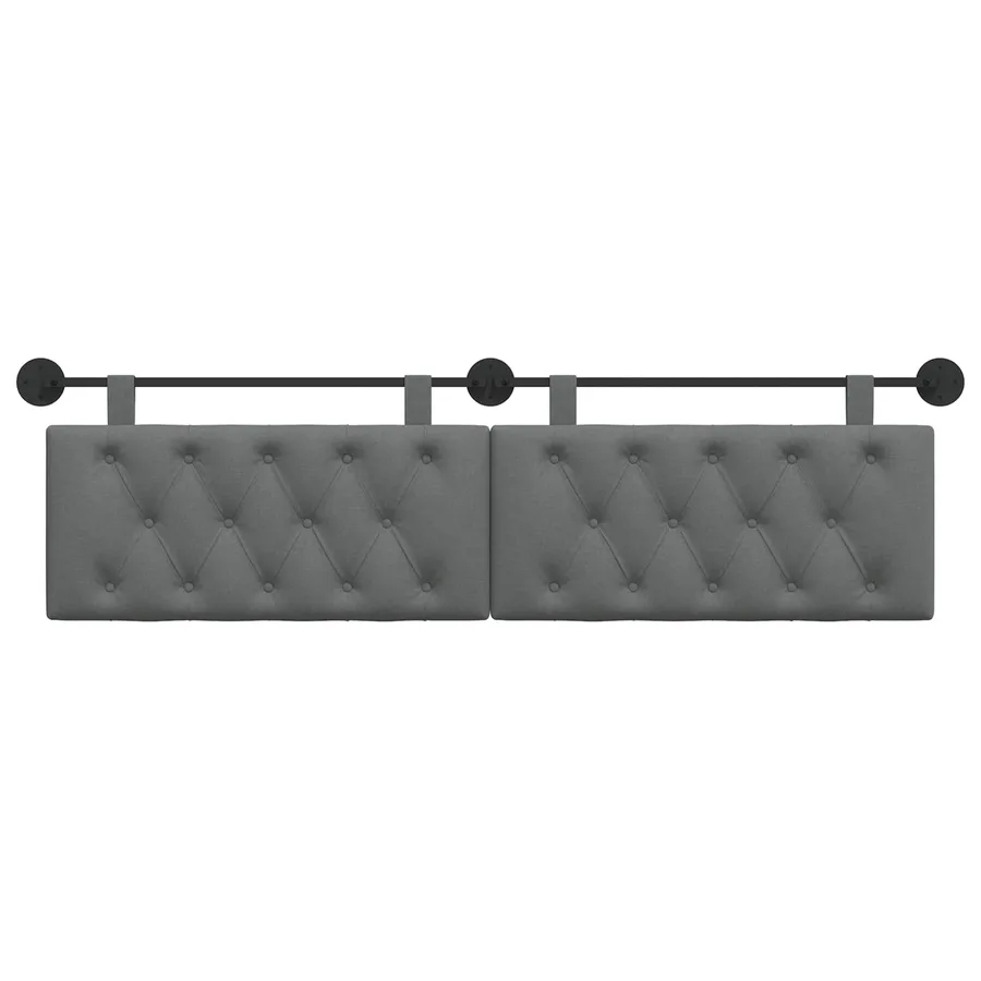 Tête de lit suspendue Gris foncé Tissu - 5