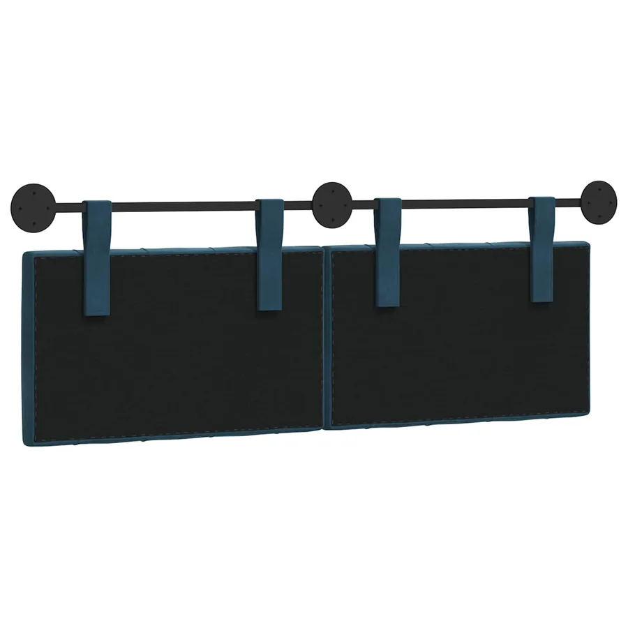 Tête de lit suspendue Avec lumière LED Bleu Velours - 7