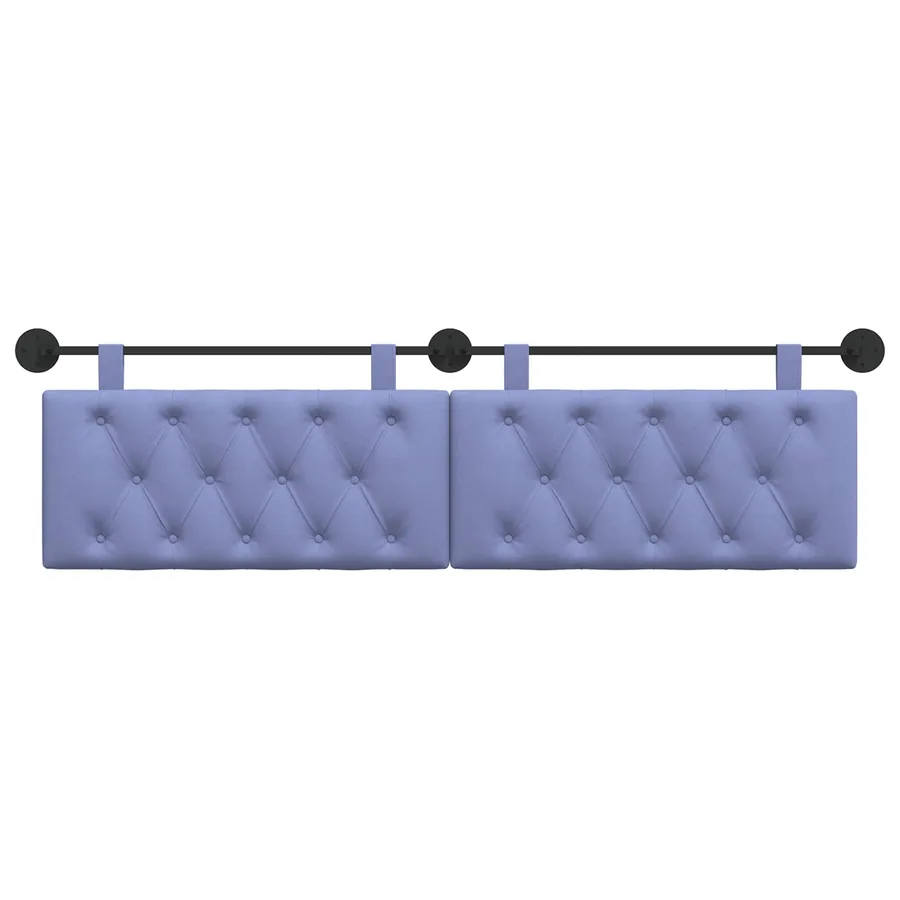 Tête de lit suspendue Bleu denim Tissu - 5