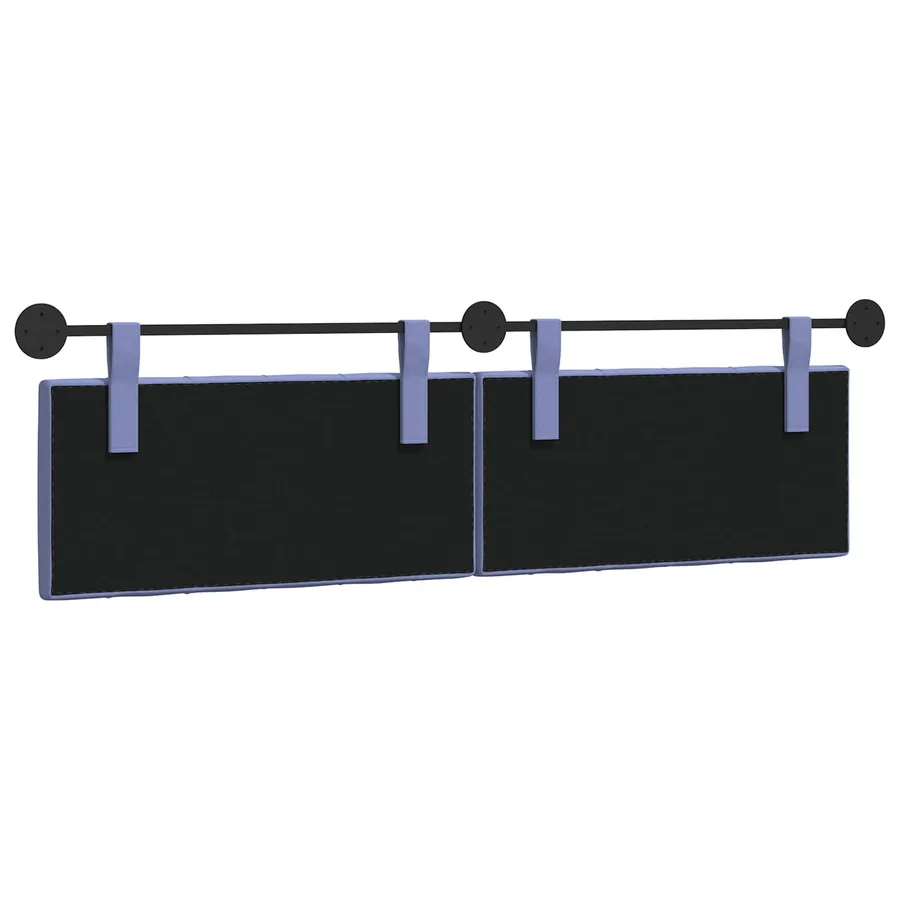 Tête de lit suspendue Bleu denim Tissu - 7
