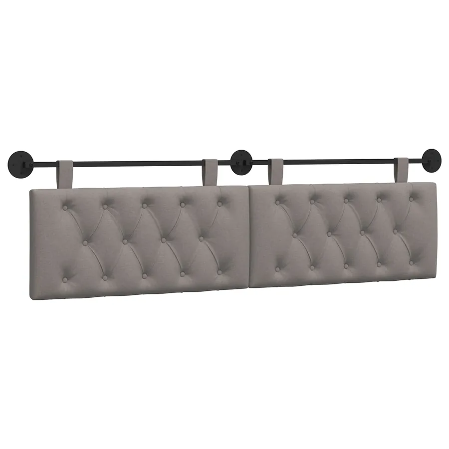 Tête de lit suspendue Taupe Tissu - 2