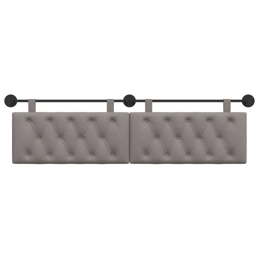 Tête de lit suspendue Taupe Tissu - 5