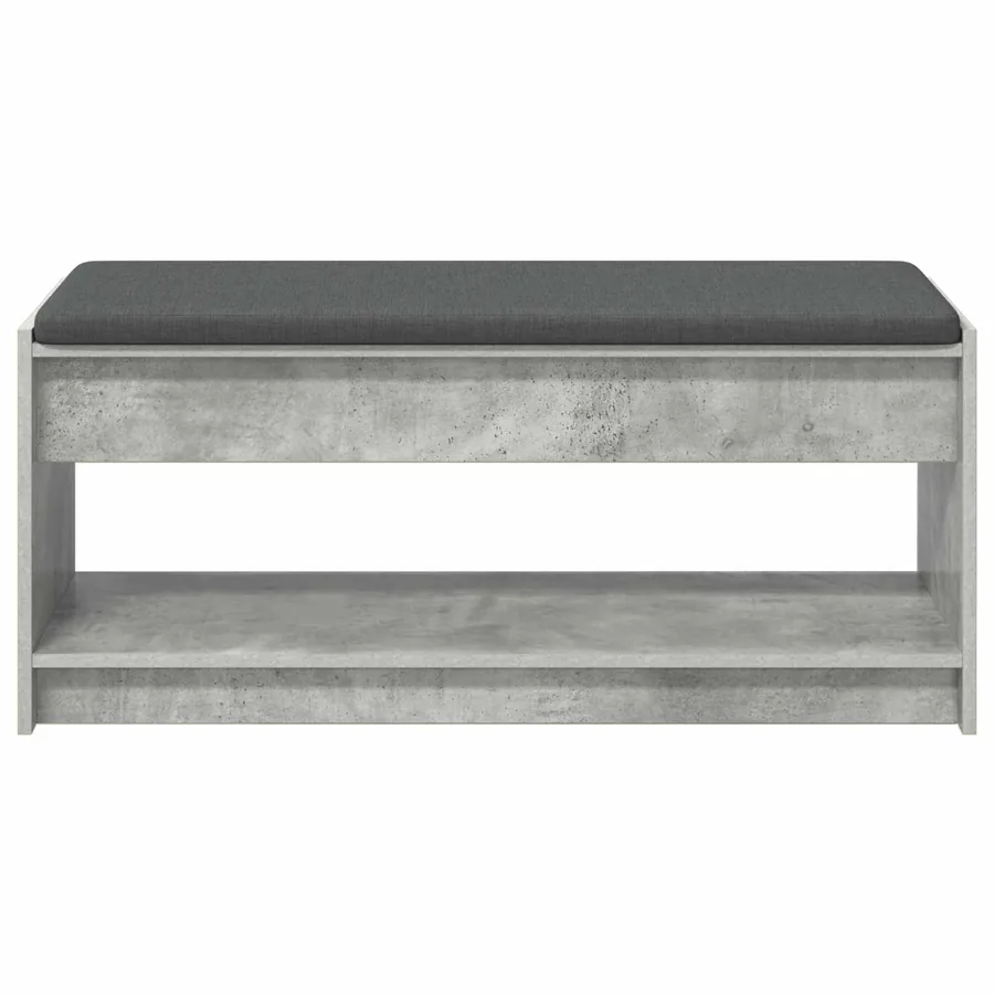 Banc d'entrée avec coussin Gris Béton 103 x 38 x 45 cm - 5