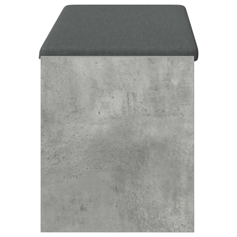 Banc d'entrée avec coussin Gris Béton 103 x 38 x 45 cm - 6