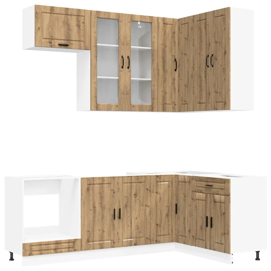 Unité de cuisine PORTO 8 pcs Chêne artisanal Bois d'ingénierie - 2