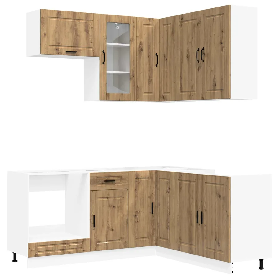 Unité de cuisine PORTO 8 pcs Chêne artisanal Bois d'ingénierie - 2