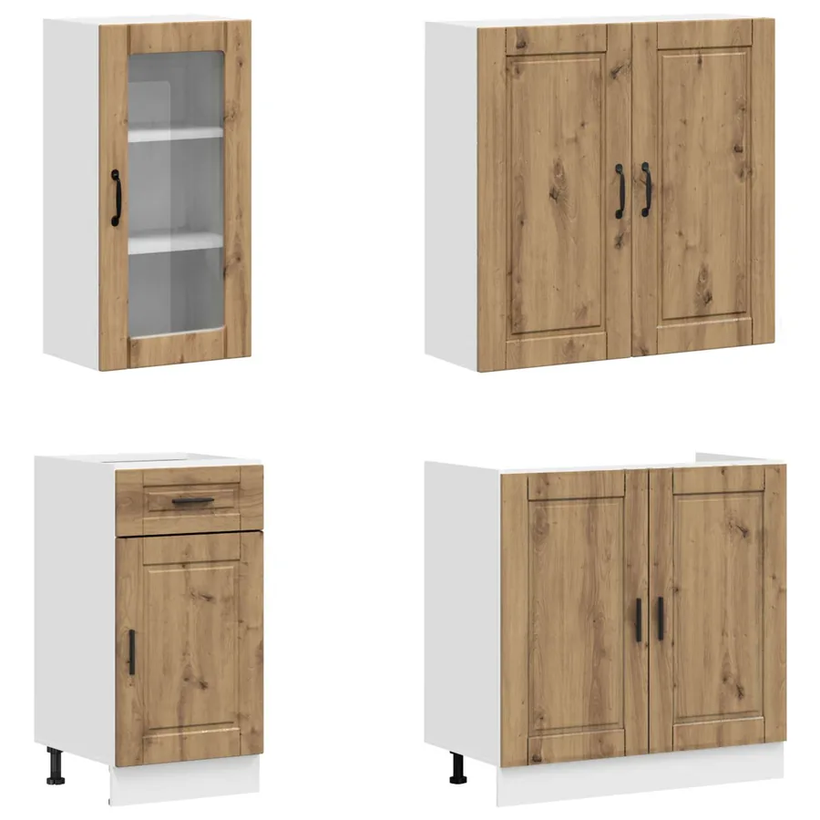 Unité de cuisine PORTO 8 pcs Chêne artisanal Bois d'ingénierie - 3