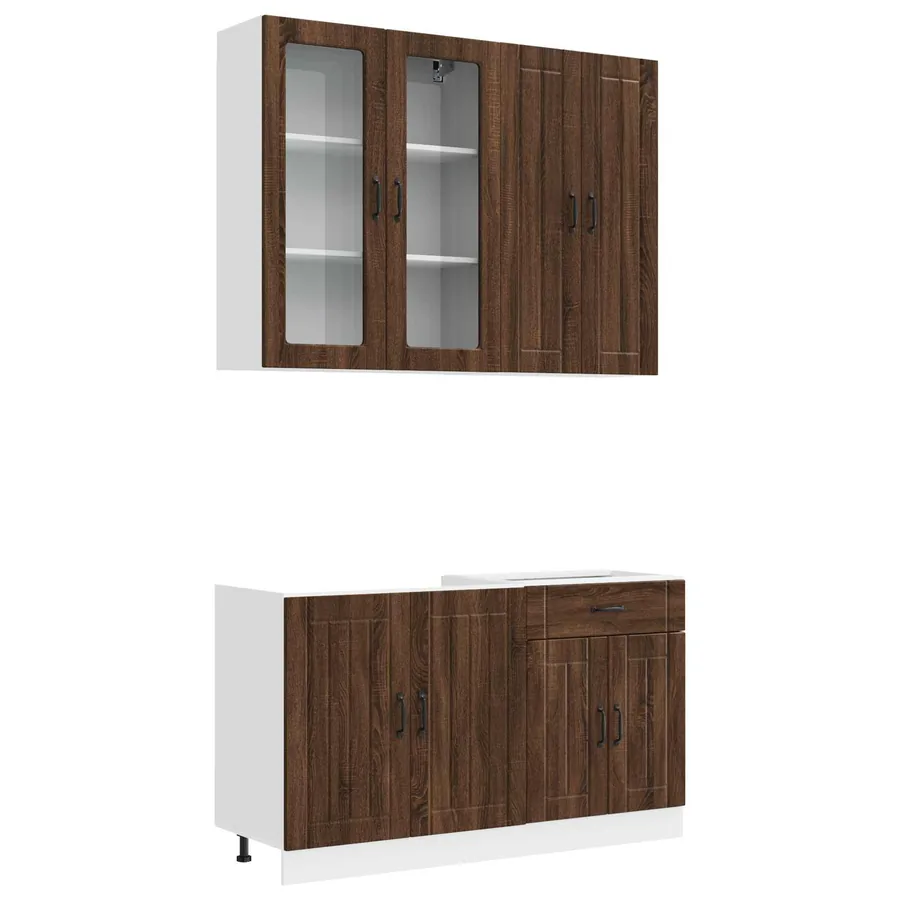Unité de cuisine LUCCA 4 pcs Chêne brun Bois d'ingénierie - 2